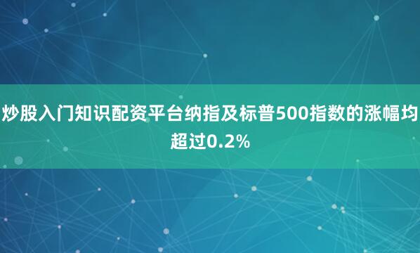 炒股入门知识配资平台纳指及标普500指数的涨幅均超过0.2%